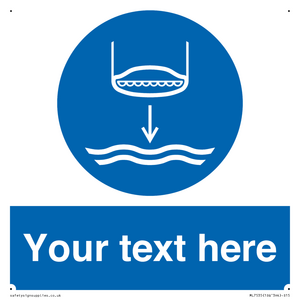 Custom Lower lifeboat to the water in launch sequence